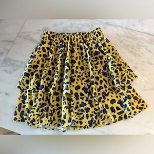 Yellow and purple leopard shirt